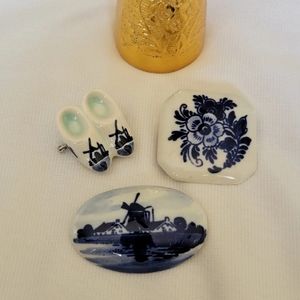 Vintage Delft Holland Porcelain Lot (3)